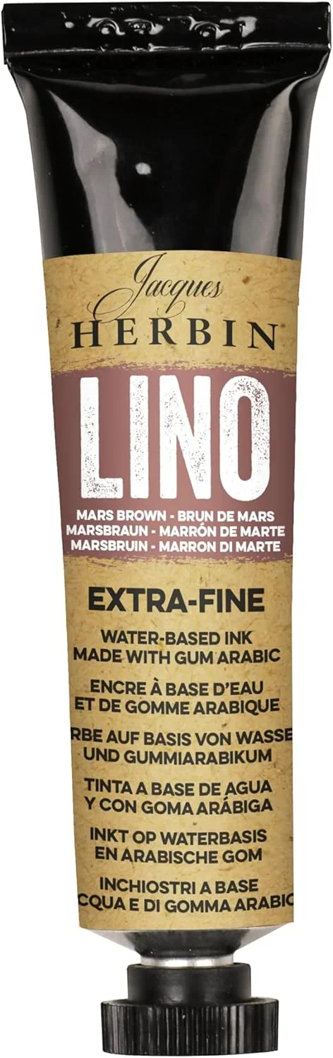 J.Herbin Extrafeine Linolfarbe, Tube 35ml - Marsbraun