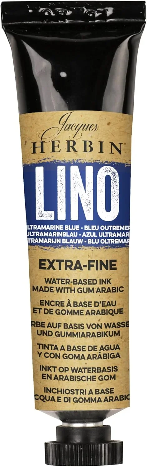 J.Herbin Extrafeine Linolfarbe, Tube 35ml - Ultramarinblau
