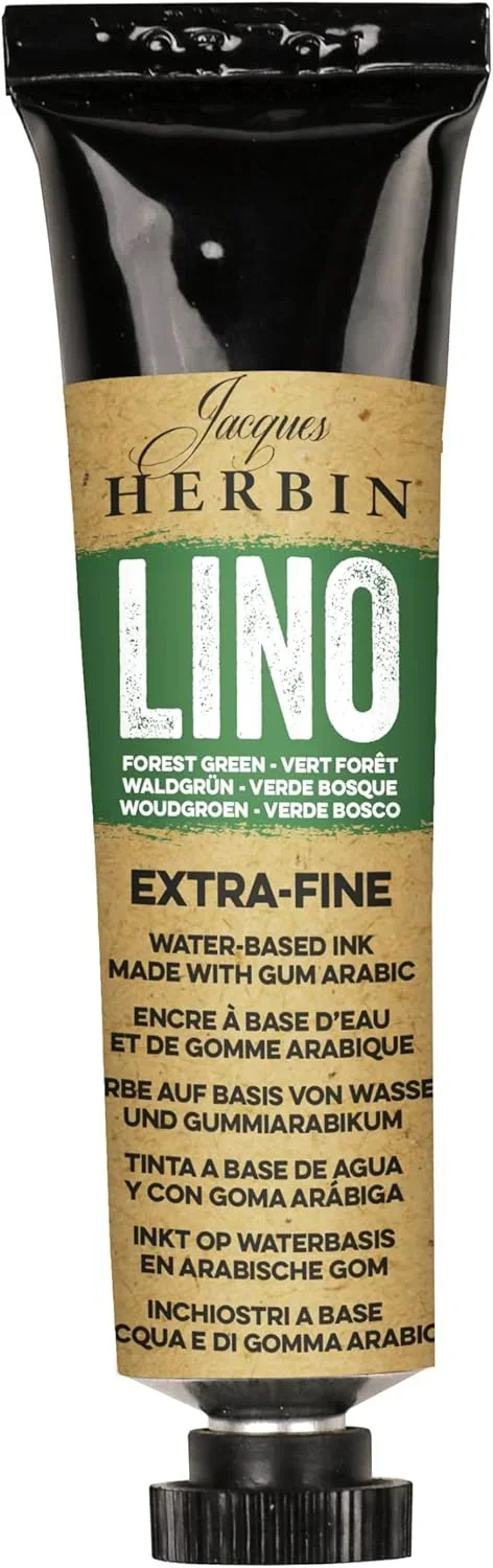 J.Herbin Extrafeine Linolfarbe, Tube 35ml - Waldgrün